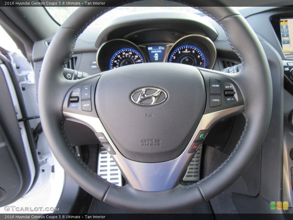 Tan Interior Steering Wheel for the 2016 Hyundai Genesis Coupe 3.8 Ultimate #115990271