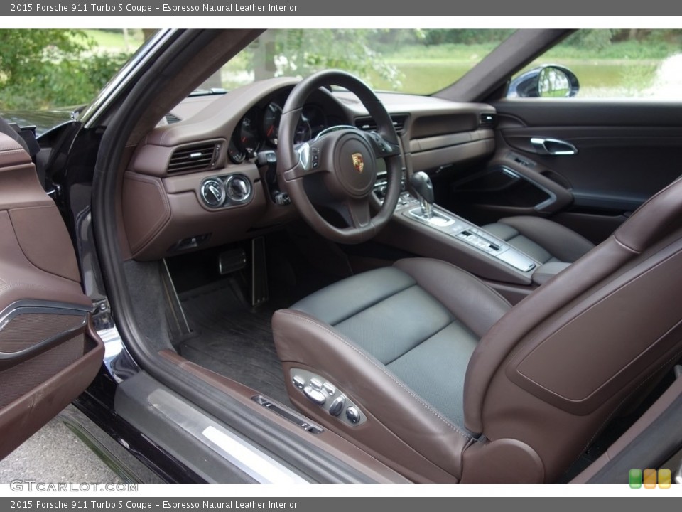 Espresso Natural Leather Interior Photo for the 2015 Porsche 911 Turbo S Coupe #115999767
