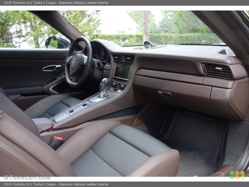 Espresso Natural Leather Interior Dashboard for the 2015 Porsche 911 Turbo S Coupe #115999872