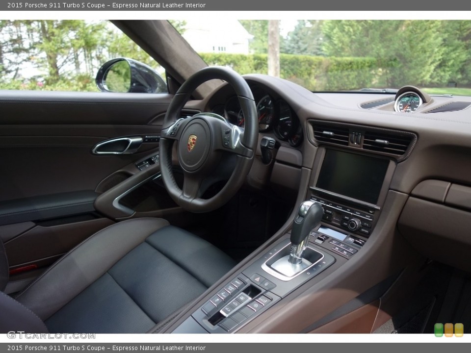 Espresso Natural Leather Interior Dashboard for the 2015 Porsche 911 Turbo S Coupe #115999920