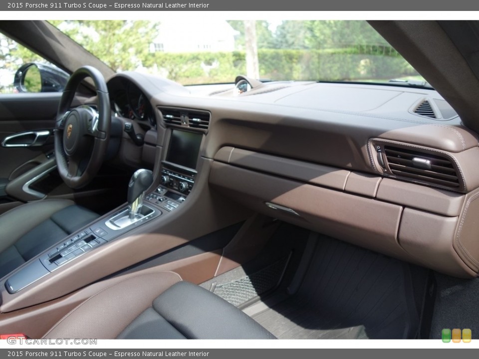 Espresso Natural Leather Interior Dashboard for the 2015 Porsche 911 Turbo S Coupe #115999941