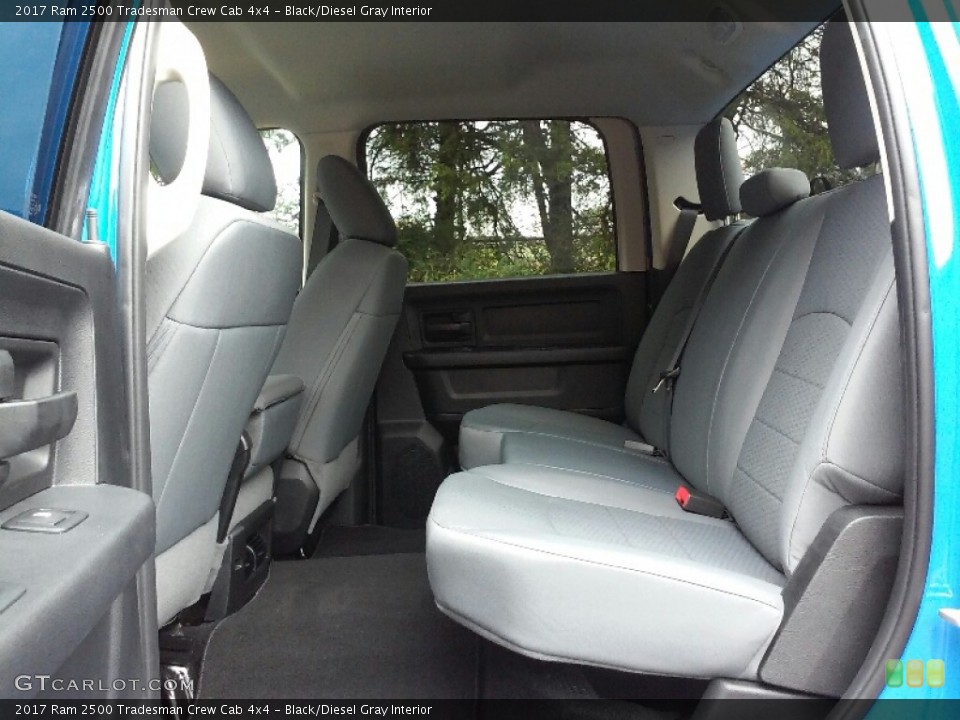 Black/Diesel Gray Interior Rear Seat for the 2017 Ram 2500 Tradesman Crew Cab 4x4 #116005224