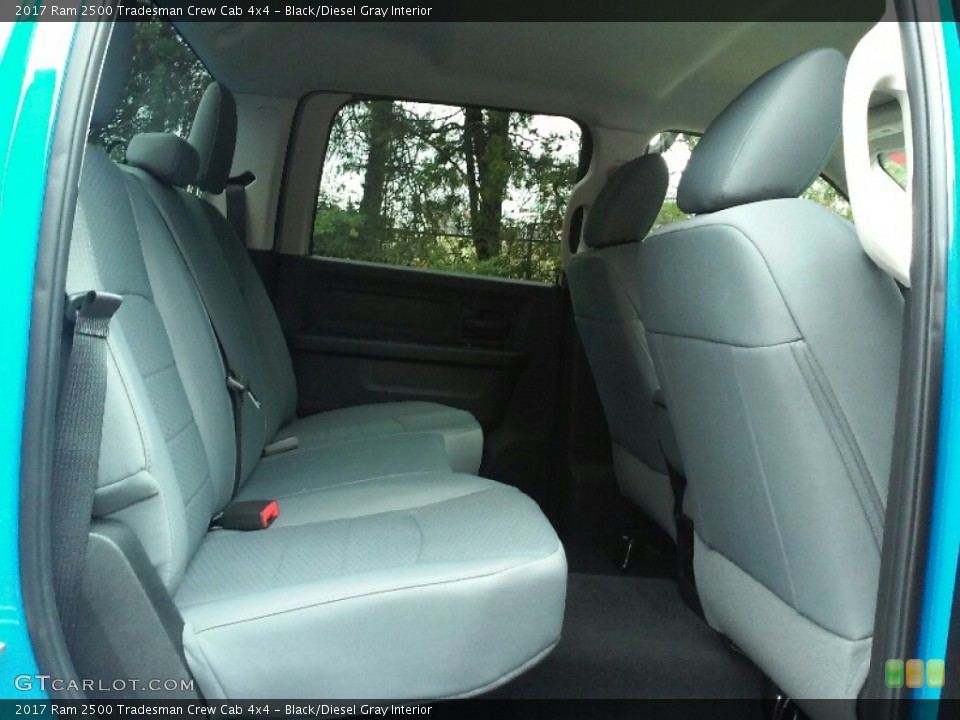 Black/Diesel Gray Interior Rear Seat for the 2017 Ram 2500 Tradesman Crew Cab 4x4 #116005287