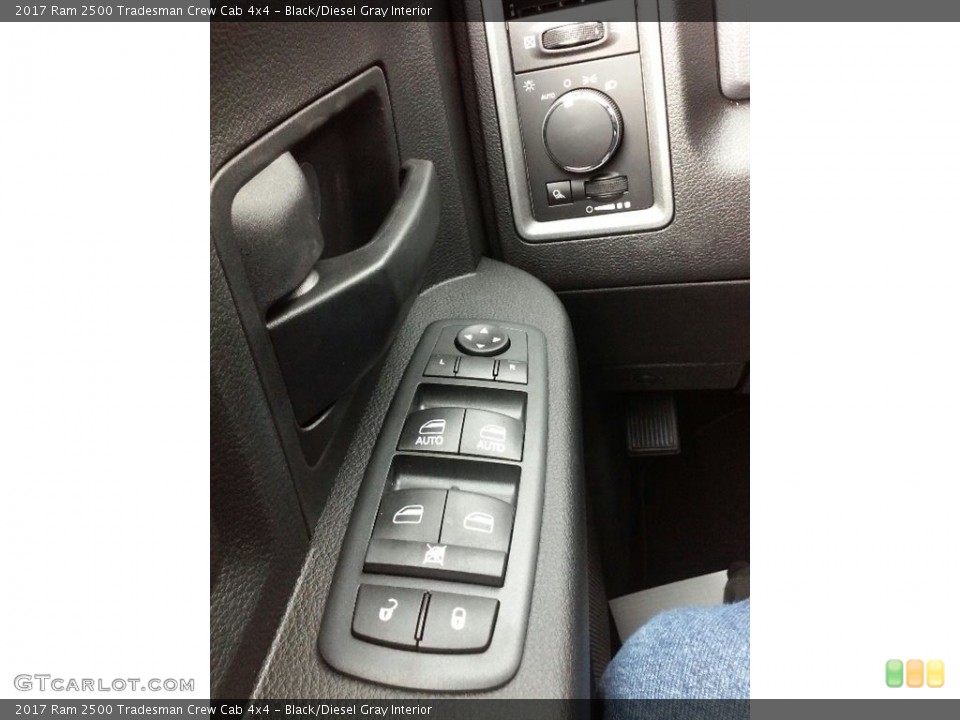 Black/Diesel Gray Interior Controls for the 2017 Ram 2500 Tradesman Crew Cab 4x4 #116005332
