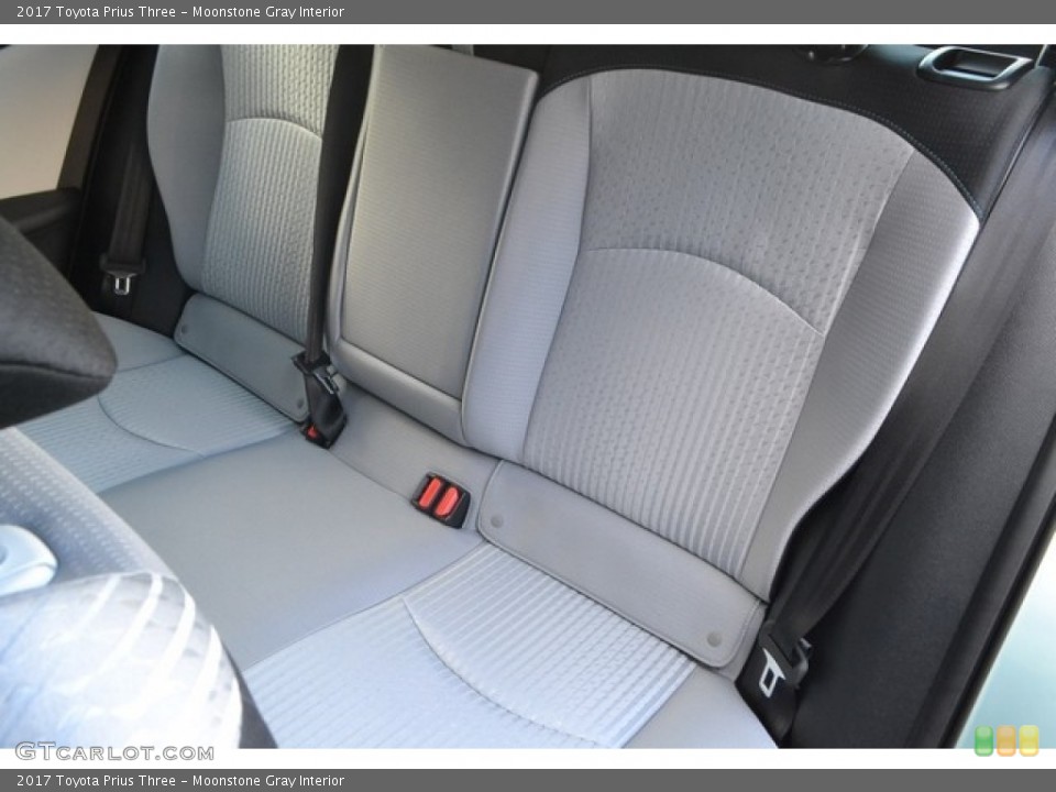 Moonstone Gray Interior Rear Seat for the 2017 Toyota Prius Three #116005356