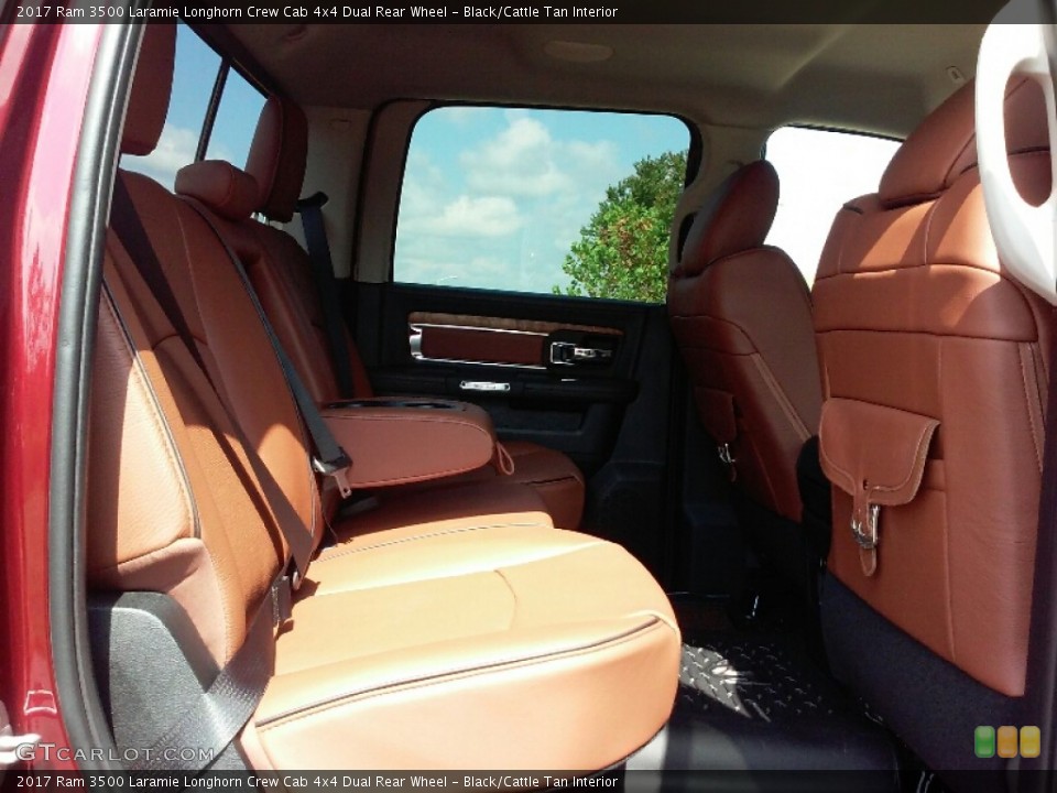 Black/Cattle Tan Interior Rear Seat for the 2017 Ram 3500 Laramie Longhorn Crew Cab 4x4 Dual Rear Wheel #116005938