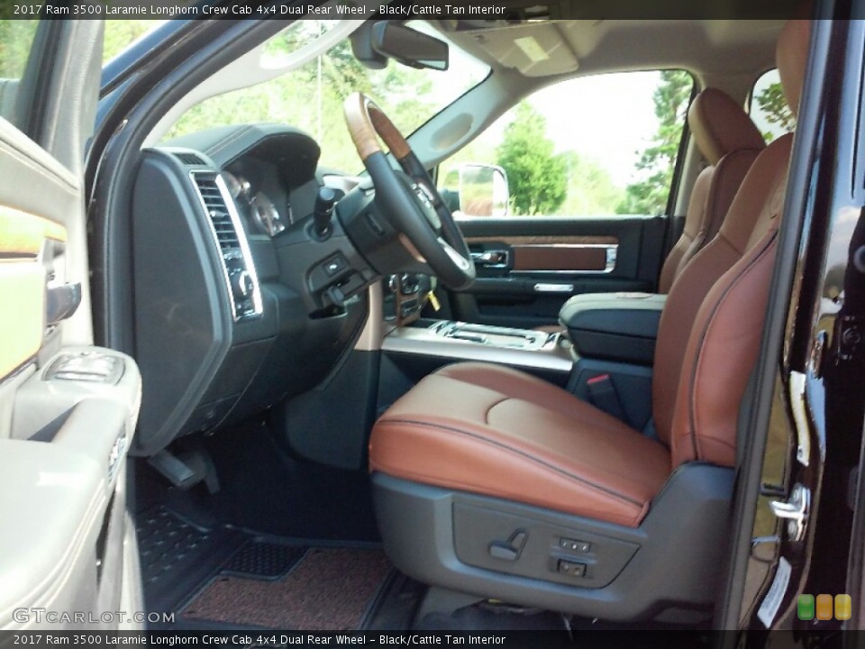 Black/Cattle Tan Interior Photo for the 2017 Ram 3500 Laramie Longhorn Crew Cab 4x4 Dual Rear Wheel #116006922