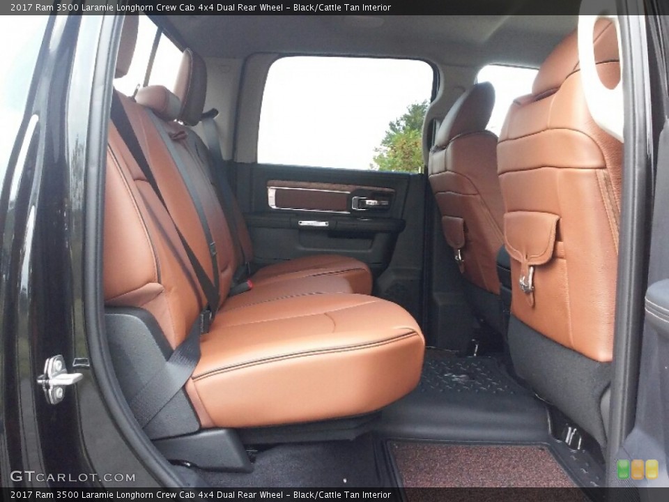 Black/Cattle Tan Interior Rear Seat for the 2017 Ram 3500 Laramie Longhorn Crew Cab 4x4 Dual Rear Wheel #116007147