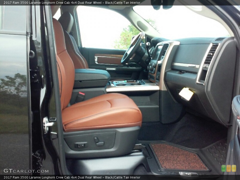 Black/Cattle Tan Interior Front Seat for the 2017 Ram 3500 Laramie Longhorn Crew Cab 4x4 Dual Rear Wheel #116007165