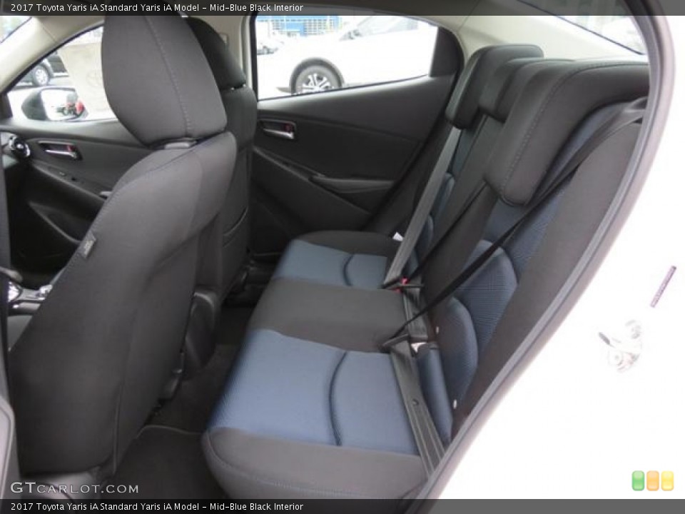 Mid-Blue Black Interior Rear Seat for the 2017 Toyota Yaris iA  #116008074