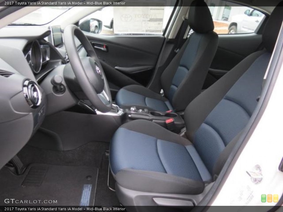Mid-Blue Black Interior Front Seat for the 2017 Toyota Yaris iA  #116008104