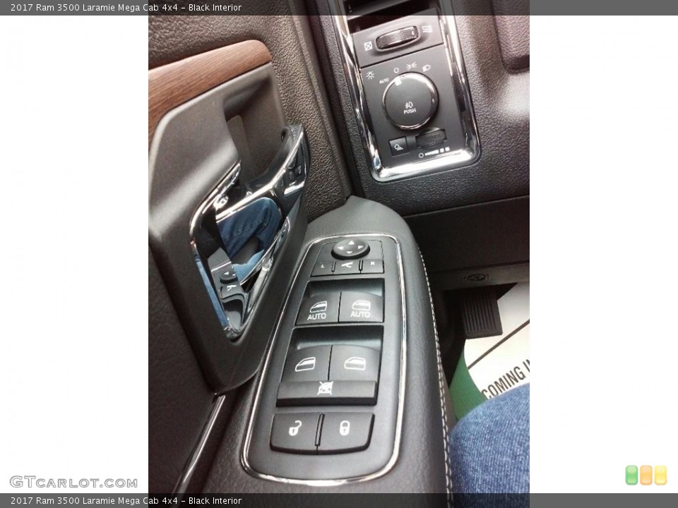 Black Interior Controls for the 2017 Ram 3500 Laramie Mega Cab 4x4 #116008722