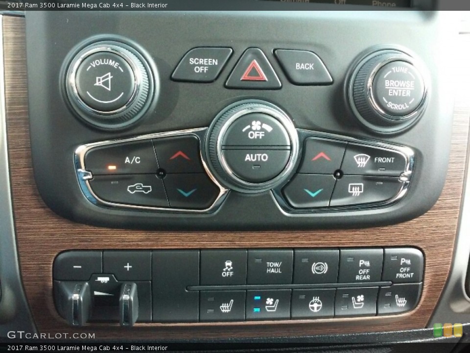 Black Interior Controls for the 2017 Ram 3500 Laramie Mega Cab 4x4 #116008908