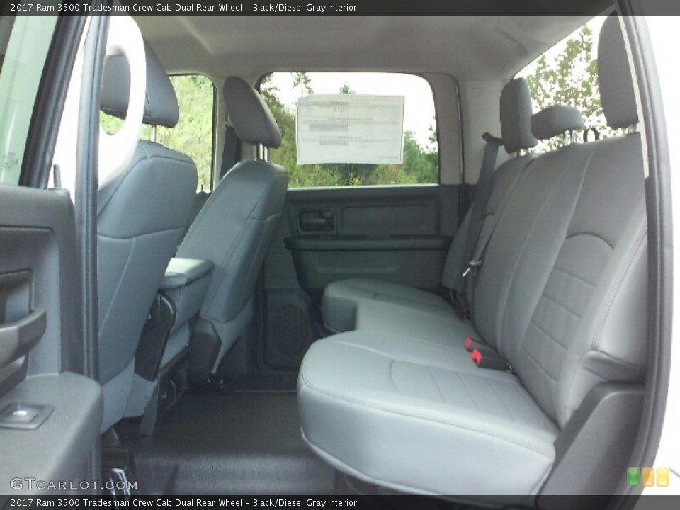 Black/Diesel Gray Interior Rear Seat for the 2017 Ram 3500 Tradesman Crew Cab Dual Rear Wheel #116009340