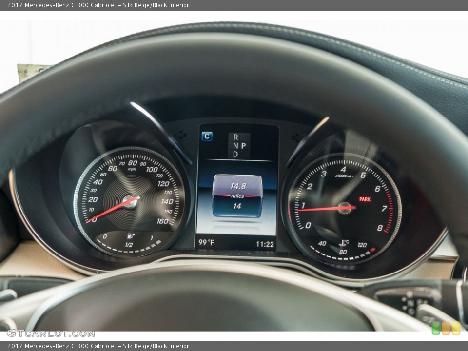 Silk Beige/Black Interior Gauges for the 2017 Mercedes-Benz C 300 Cabriolet #116012076