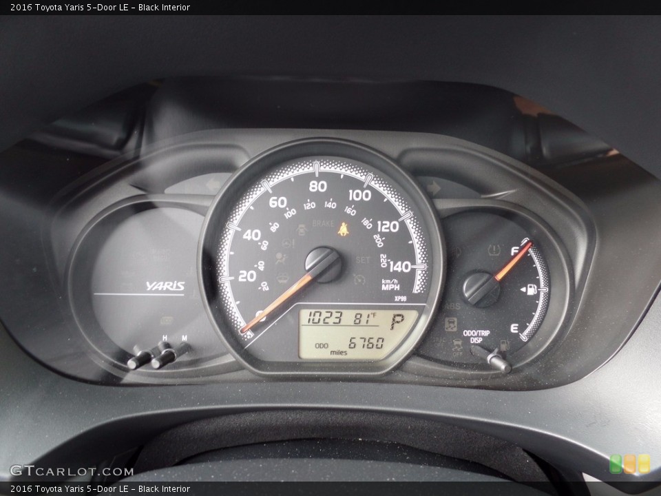 Black Interior Gauges for the 2016 Toyota Yaris 5-Door LE #116015493