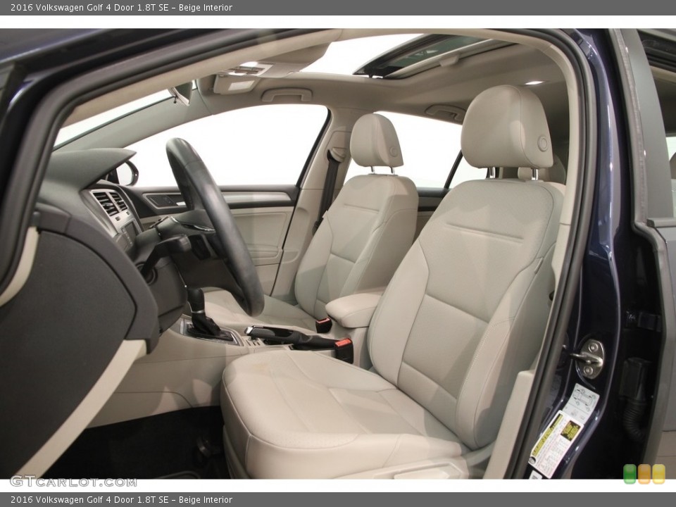 Beige Interior Front Seat for the 2016 Volkswagen Golf 4 Door 1.8T SE #116021898