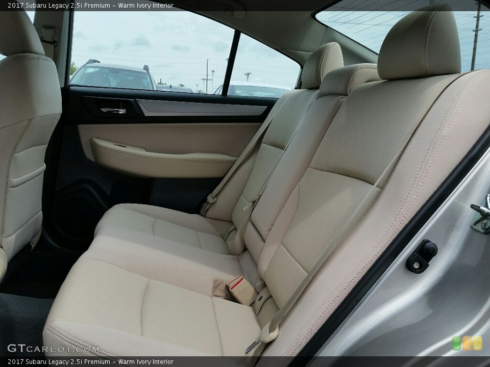 Warm Ivory Interior Rear Seat for the 2017 Subaru Legacy 2.5i Premium #116023002