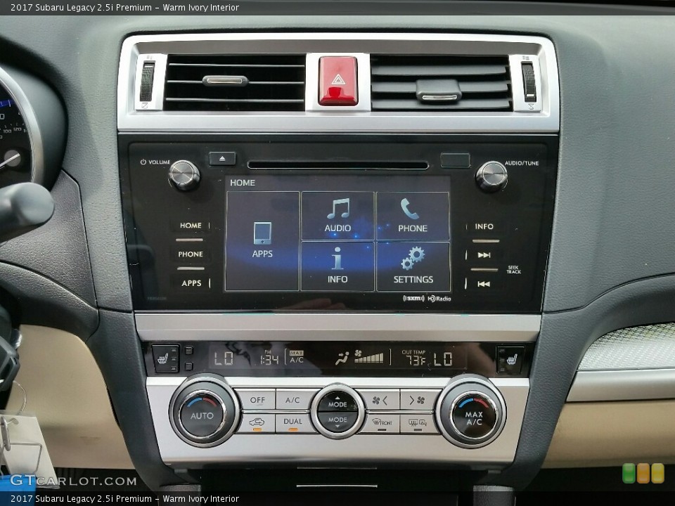 Warm Ivory Interior Controls for the 2017 Subaru Legacy 2.5i Premium #116023080