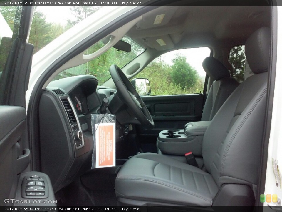 Black/Diesel Gray Interior Photo for the 2017 Ram 5500 Tradesman Crew Cab 4x4 Chassis #116024007
