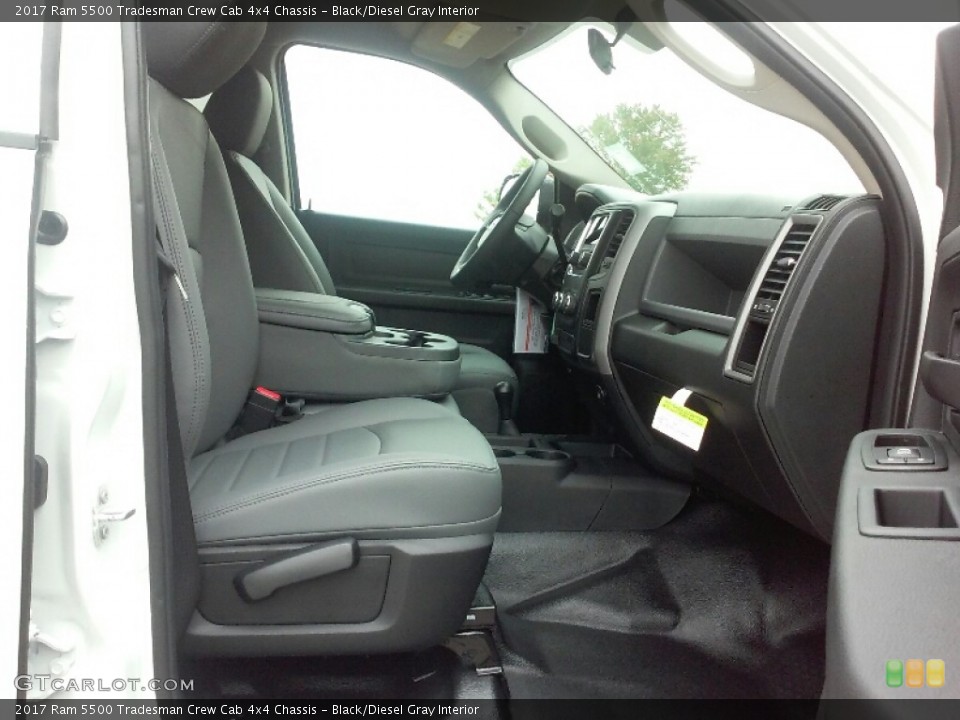 Black/Diesel Gray Interior Front Seat for the 2017 Ram 5500 Tradesman Crew Cab 4x4 Chassis #116024109