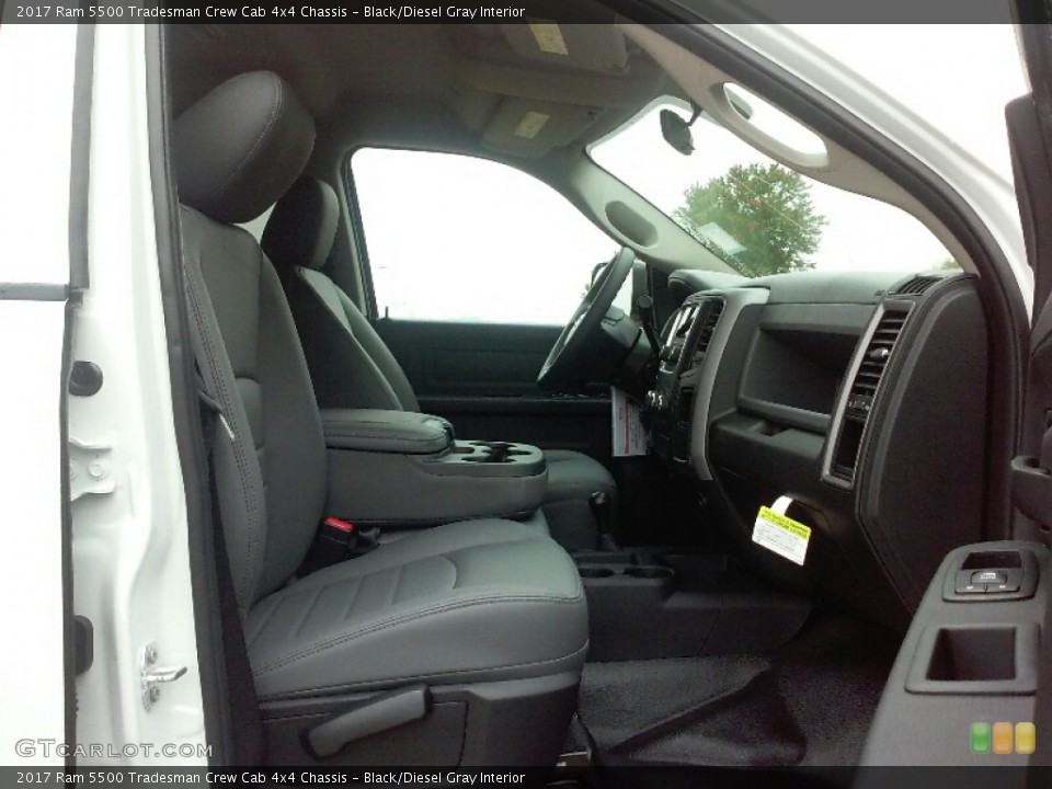 Black/Diesel Gray Interior Front Seat for the 2017 Ram 5500 Tradesman Crew Cab 4x4 Chassis #116024136
