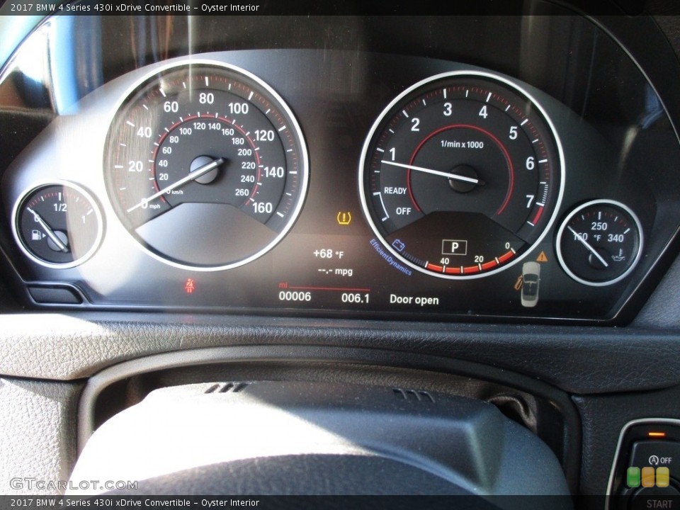 Oyster Interior Gauges for the 2017 BMW 4 Series 430i xDrive Convertible #116024142