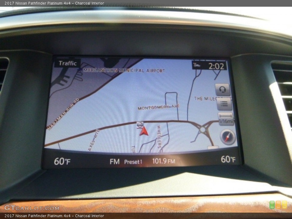 Charcoal Interior Navigation for the 2017 Nissan Pathfinder Platinum 4x4 #116030385