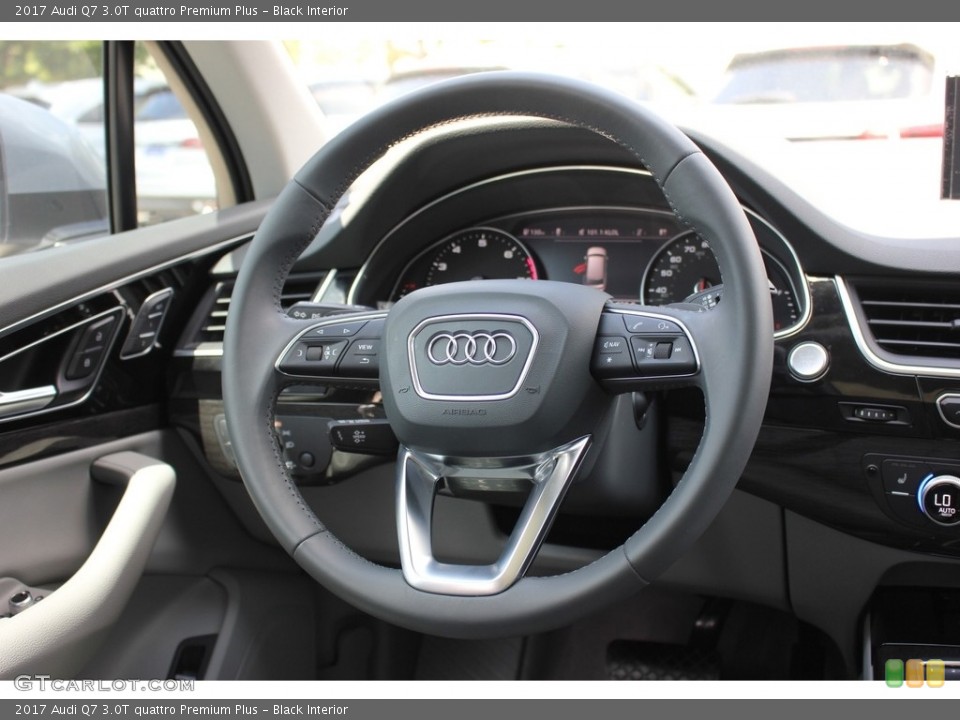 Black Interior Steering Wheel for the 2017 Audi Q7 3.0T quattro Premium Plus #116031723
