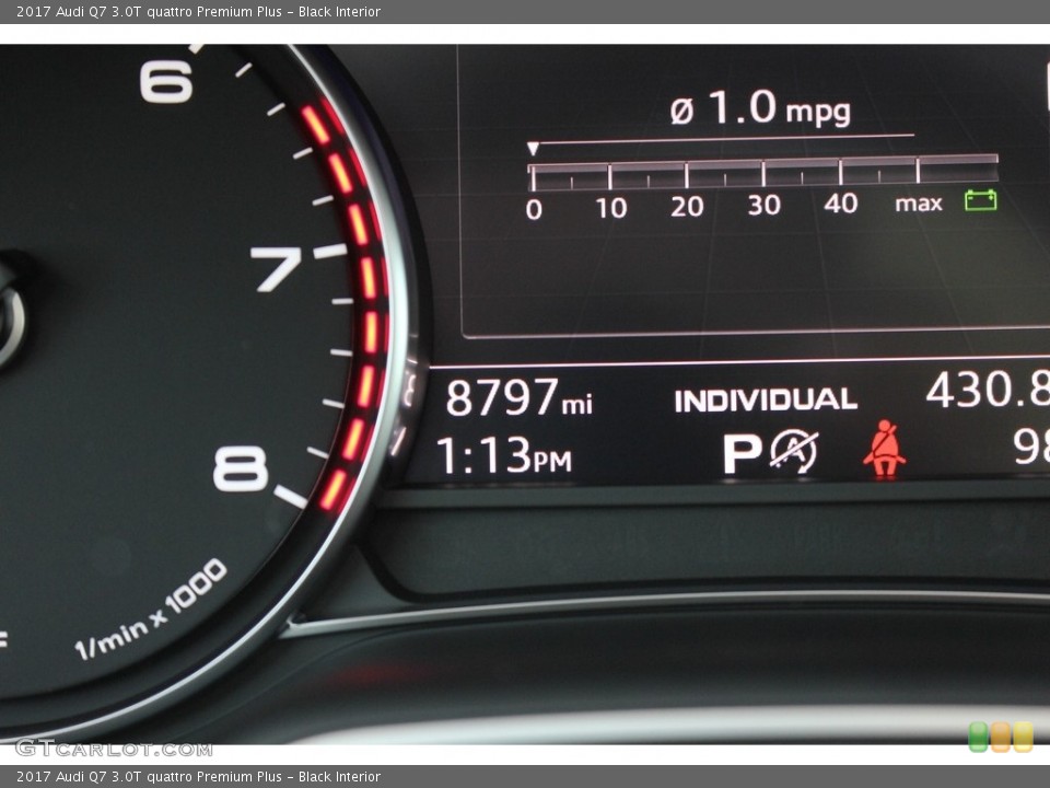 Black Interior Gauges for the 2017 Audi Q7 3.0T quattro Premium Plus #116032101
