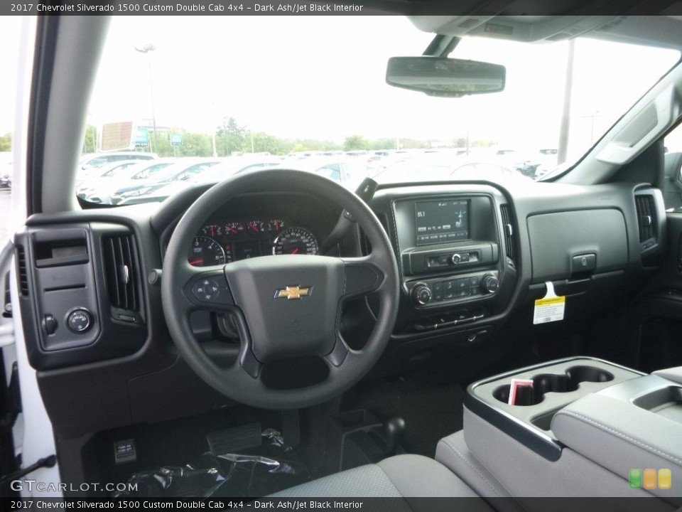 Dark Ash/Jet Black Interior Photo for the 2017 Chevrolet Silverado 1500 Custom Double Cab 4x4 #116033505