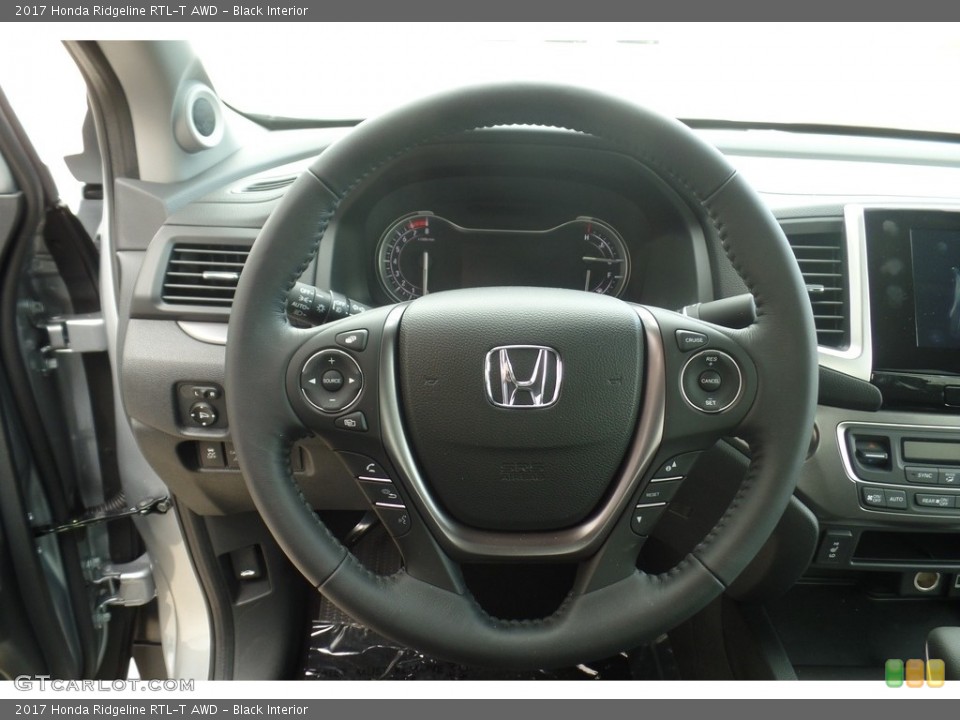 Black Interior Steering Wheel for the 2017 Honda Ridgeline RTL-T AWD #116038815