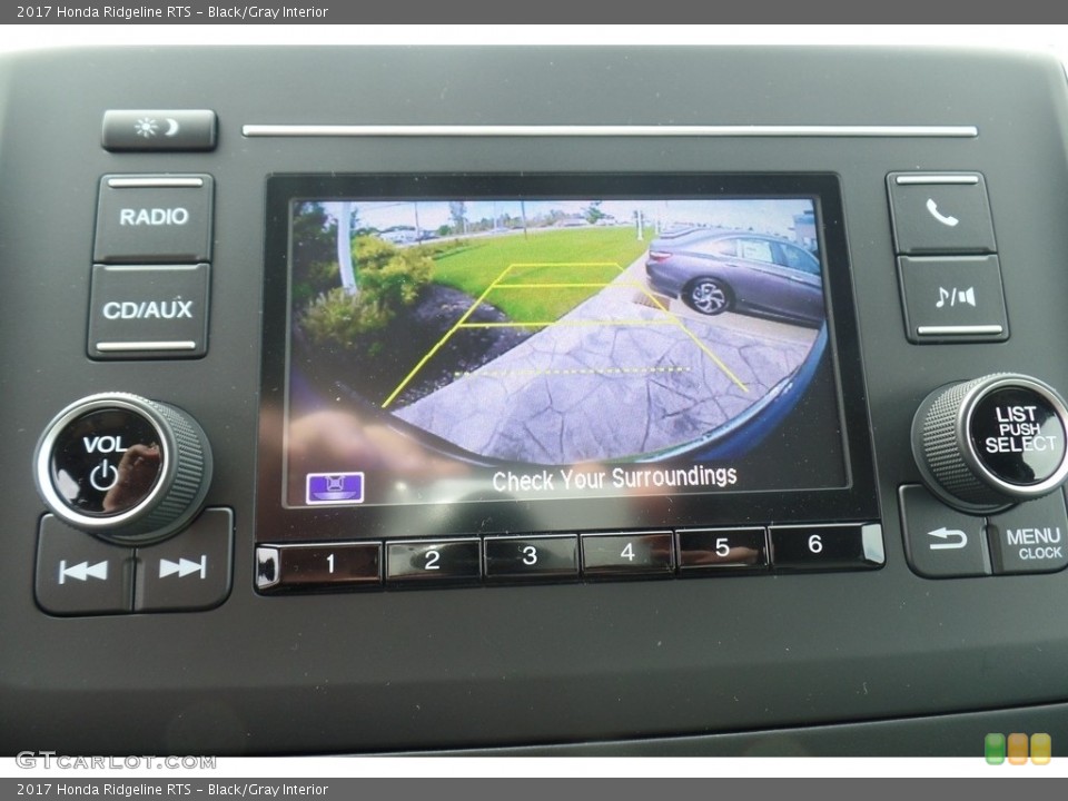 Black/Gray Interior Controls for the 2017 Honda Ridgeline RTS #116039223