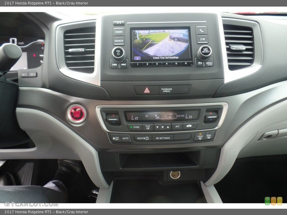 Black/Gray Interior Controls for the 2017 Honda Ridgeline RTS #116039238