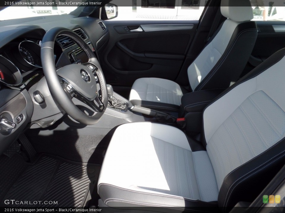 Black/Ceramique Interior Front Seat for the 2016 Volkswagen Jetta Sport #116039462