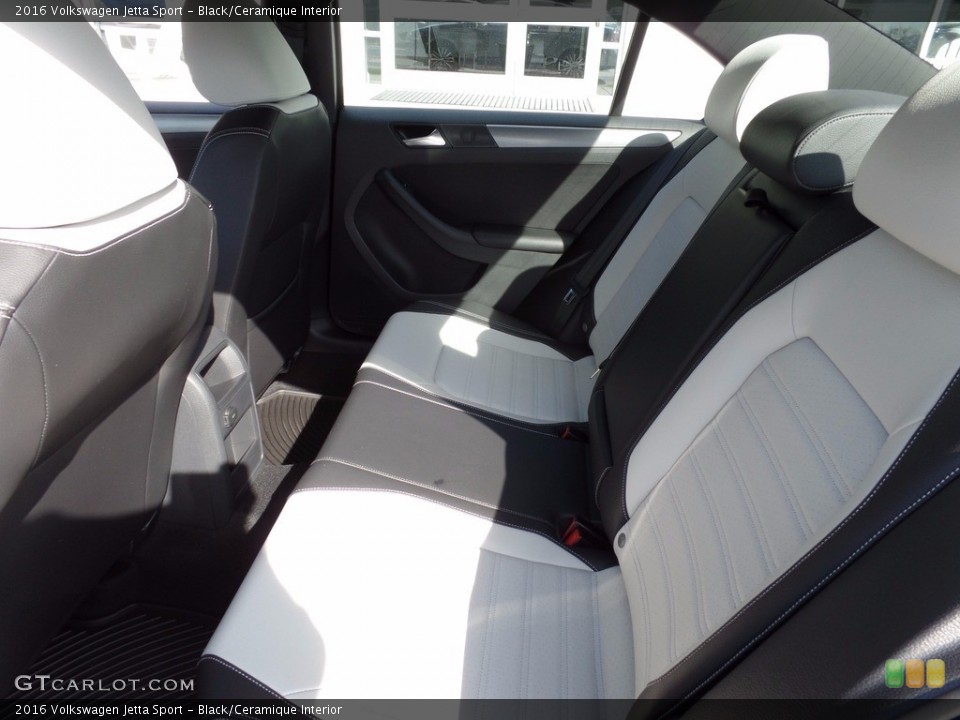 Black/Ceramique Interior Rear Seat for the 2016 Volkswagen Jetta Sport #116039484