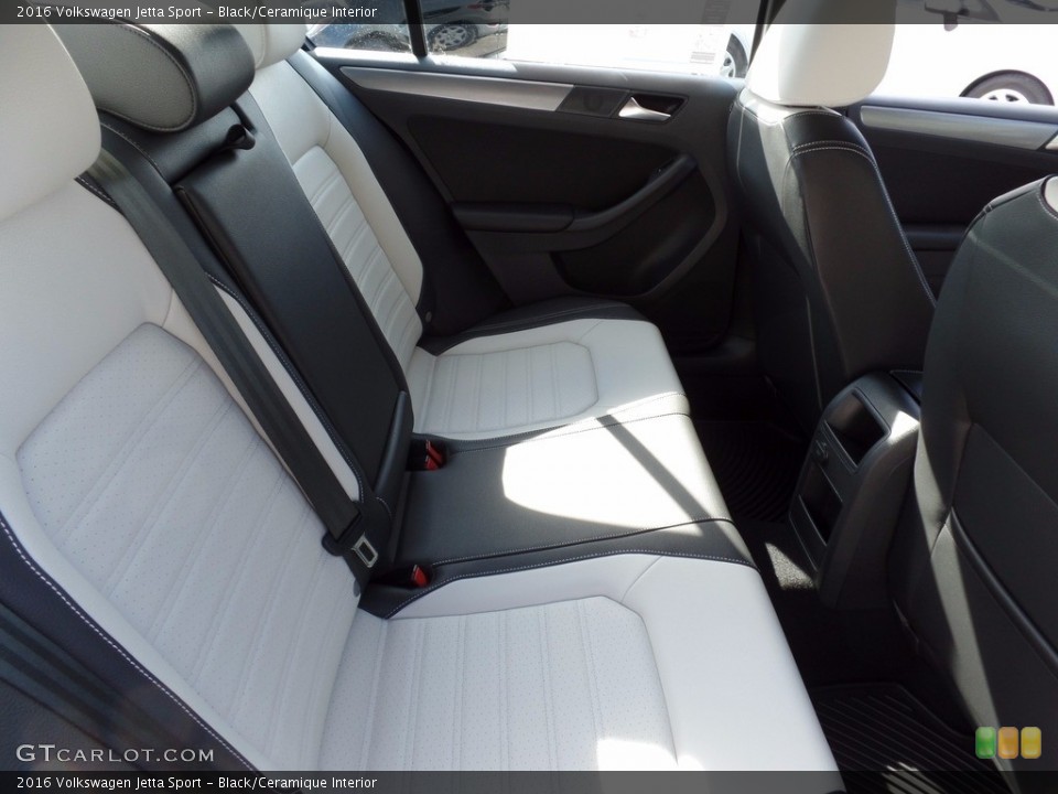 Black/Ceramique Interior Rear Seat for the 2016 Volkswagen Jetta Sport #116039526