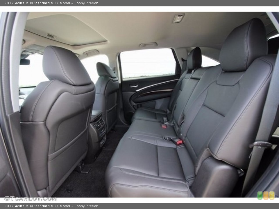 Ebony Interior Rear Seat for the 2017 Acura MDX  #116044281