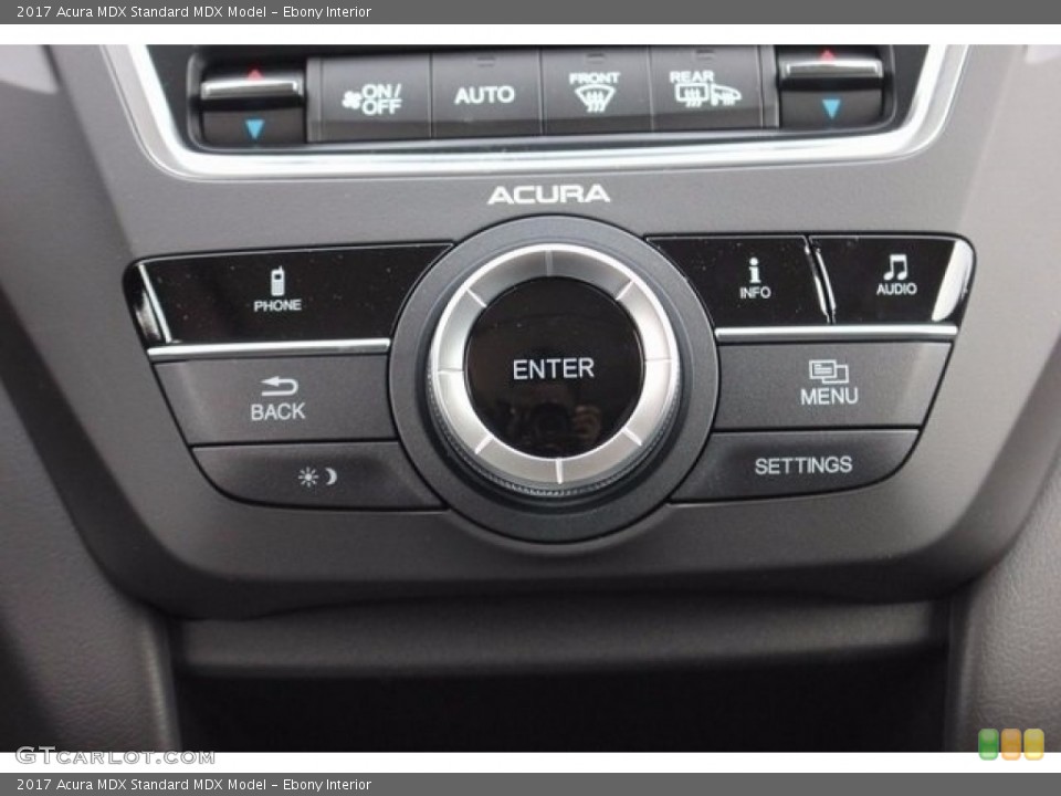 Ebony Interior Controls for the 2017 Acura MDX  #116044521