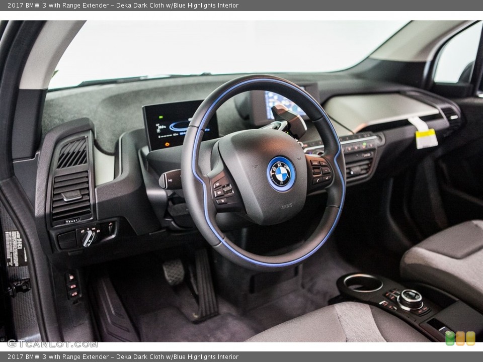 Deka Dark Cloth w/Blue Highlights Interior Photo for the 2017 BMW i3 with Range Extender #116048253