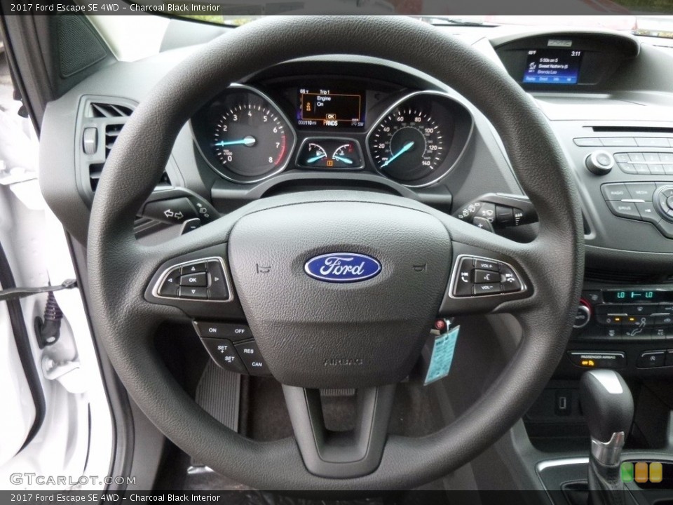 Charcoal Black Interior Steering Wheel for the 2017 Ford Escape SE 4WD #116053648