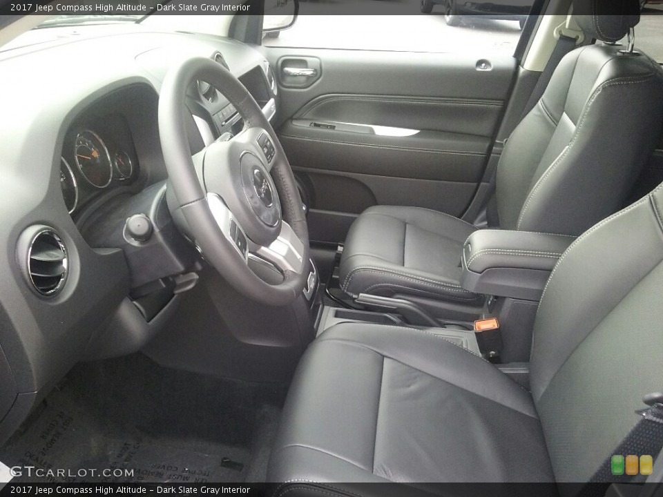 Dark Slate Gray Interior Front Seat for the 2017 Jeep Compass High Altitude #116056912