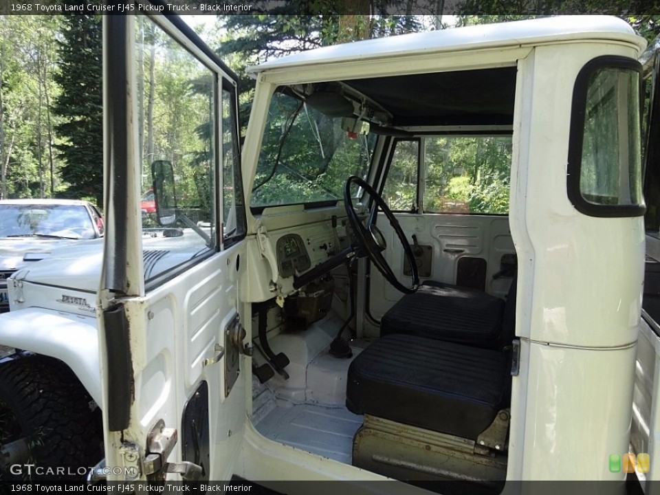 Black Interior Photo for the 1968 Toyota Land Cruiser FJ45 Pickup Truck #116060902