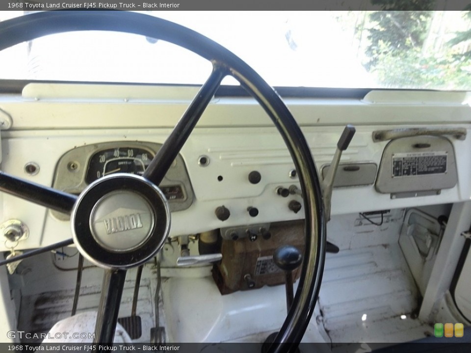 Black Interior Steering Wheel for the 1968 Toyota Land Cruiser FJ45 Pickup Truck #116060944