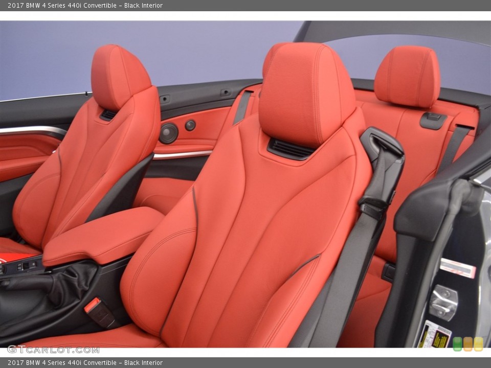 Black Interior Front Seat for the 2017 BMW 4 Series 440i Convertible #116072071