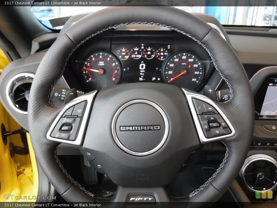 Jet Black Interior Steering Wheel for the 2017 Chevrolet Camaro LT Convertible #116072869