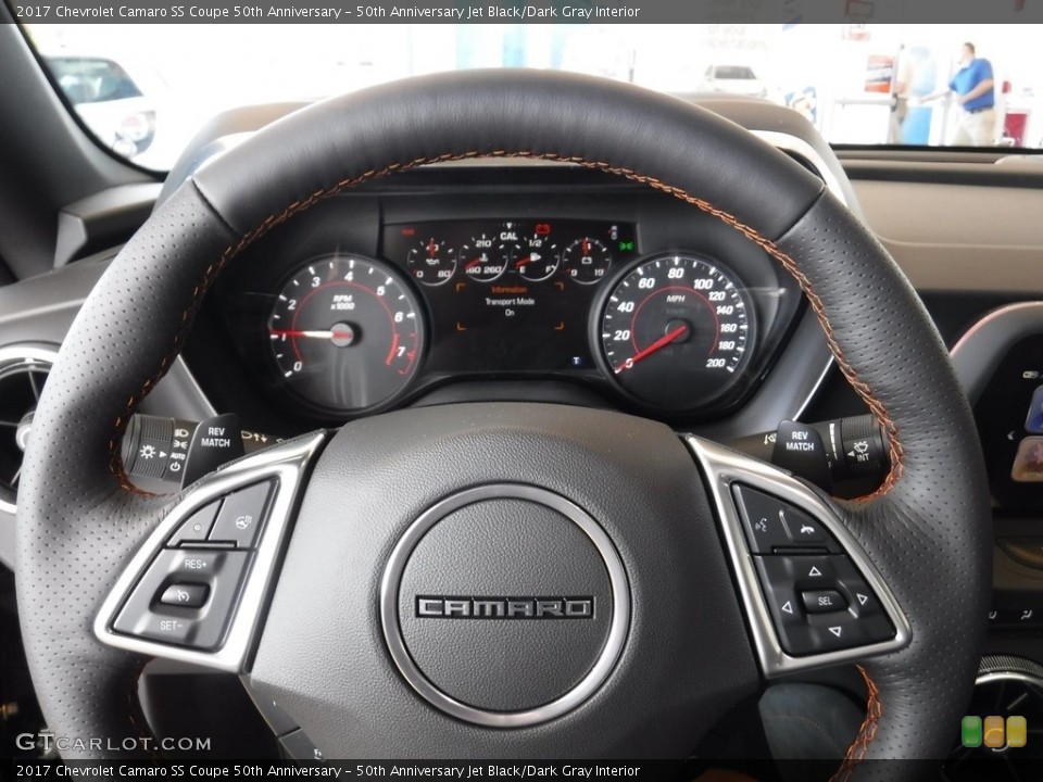50th Anniversary Jet Black/Dark Gray Interior Steering Wheel for the 2017 Chevrolet Camaro SS Coupe 50th Anniversary #116073133