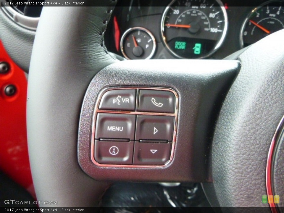 Black Interior Controls for the 2017 Jeep Wrangler Sport 4x4 #116079241