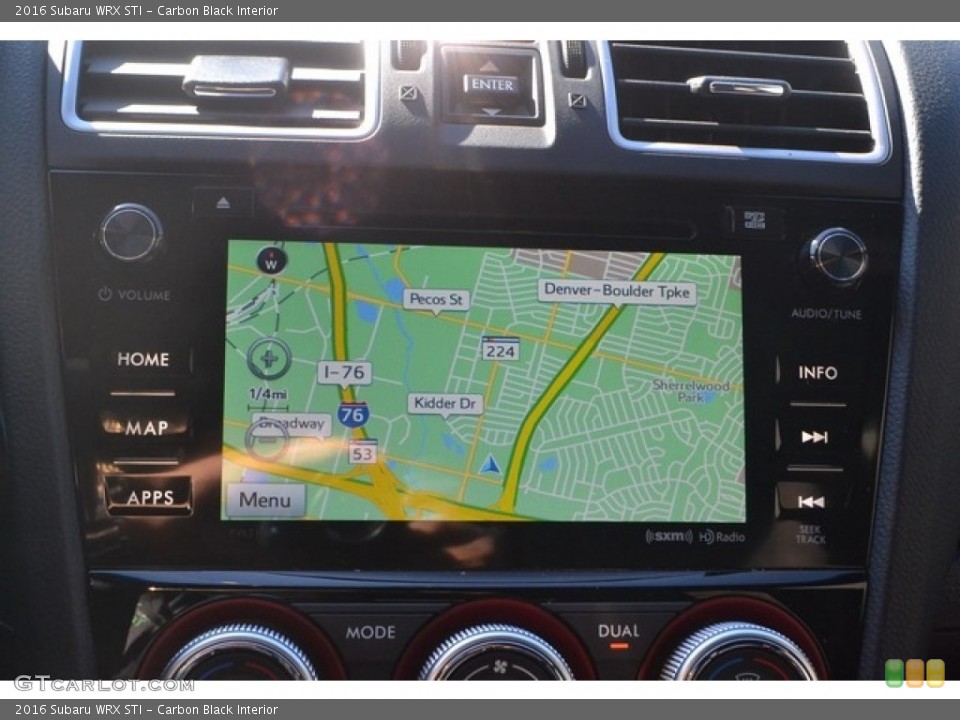 Carbon Black Interior Navigation for the 2016 Subaru WRX STI #116082779