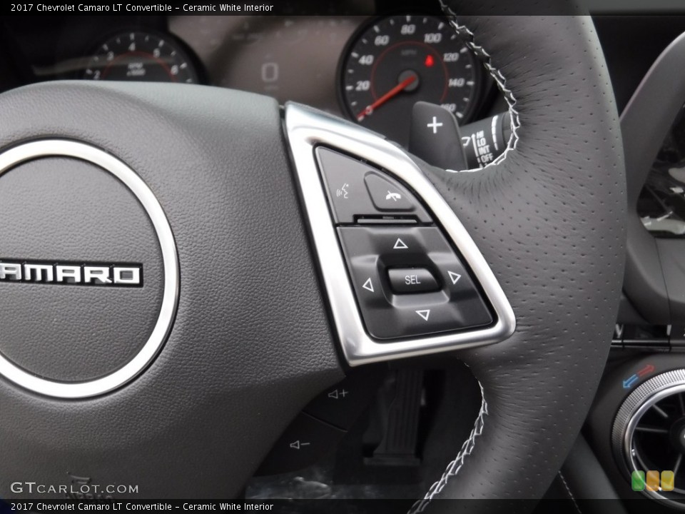 Ceramic White Interior Controls for the 2017 Chevrolet Camaro LT Convertible #116082827